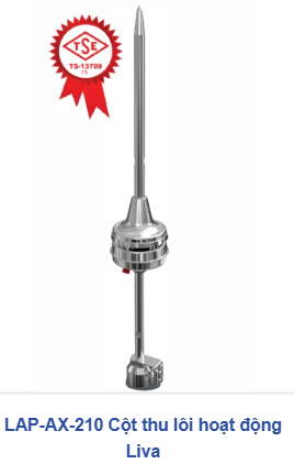 Kim thu sét chủ động Liva LAP AX210T - bán kính bảo vệ 131M