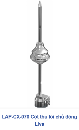 Kim thu sét chủ động Liva LAP CX 070T - bán kính bảo vệ 73M