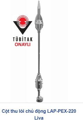 Kim thu sét chủ động Liva LAP PEX 220T - bán kính bảo vệ 188M